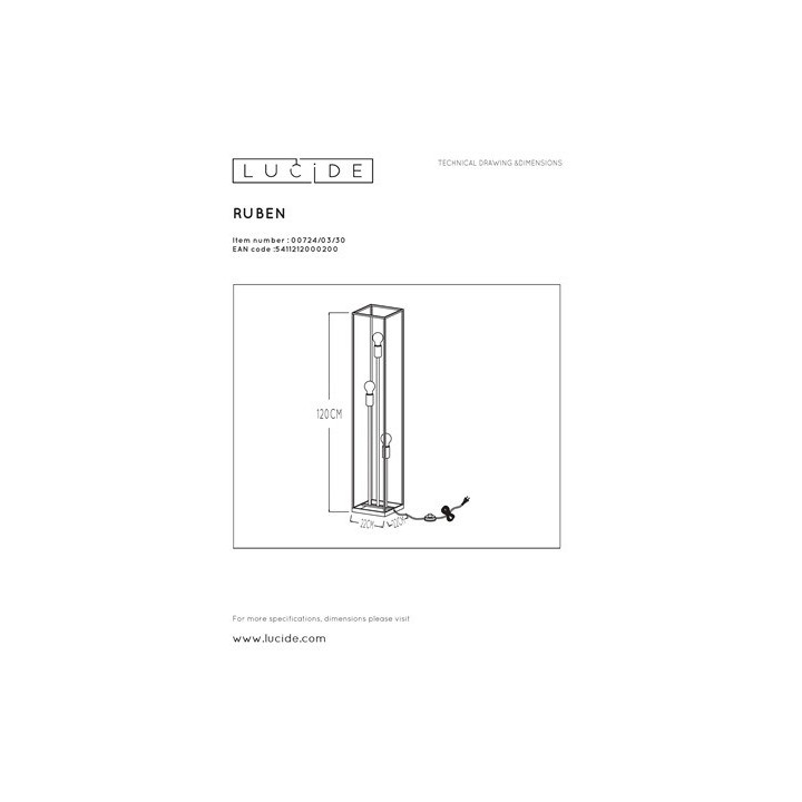 Lampadaire Ruben 3l 00724/03/30