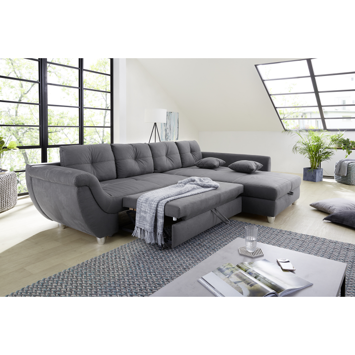 Salon d'angle Maranello gris