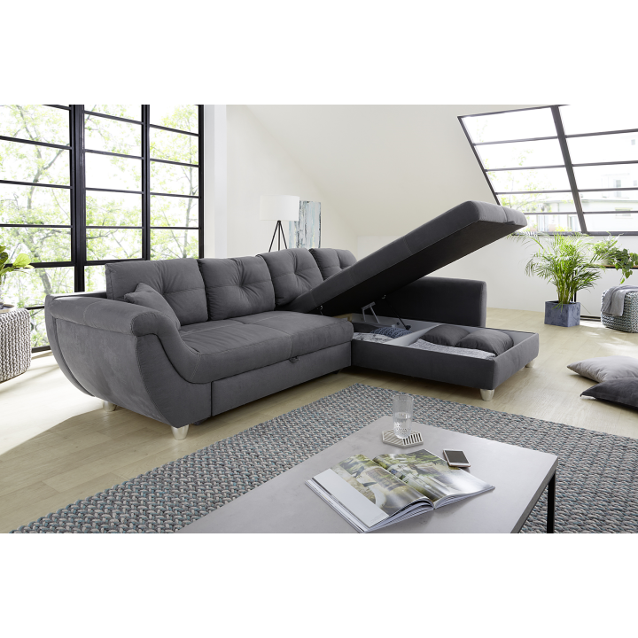 Salon d'angle Maranello gris