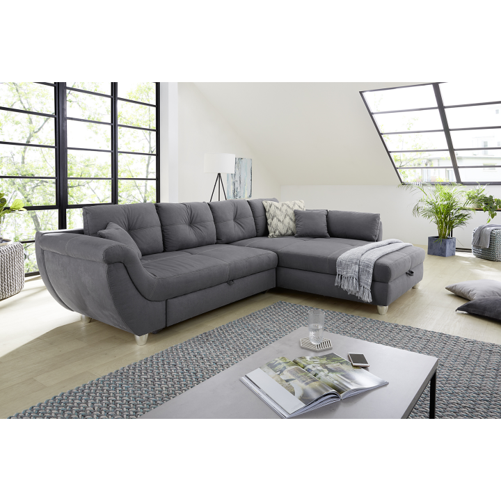 Salon d'angle Maranello gris