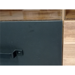 Vitrine Oline 2P3T noir/bois