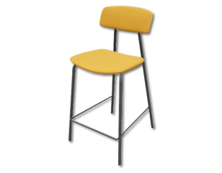 Tabouret de bar Lazio HT65 EP79 M310 Jaune