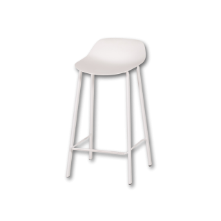 Tabouret de bar Louis HT65 EP91 PP91 Blanc