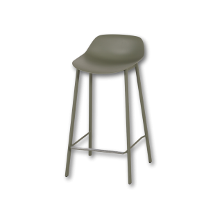 Tabouret de bar Louis HT65 EP60 PP60 Vert gris