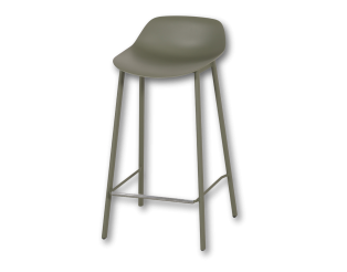 Tabouret de bar Louis HT65 EP60 PP60 Vert gris