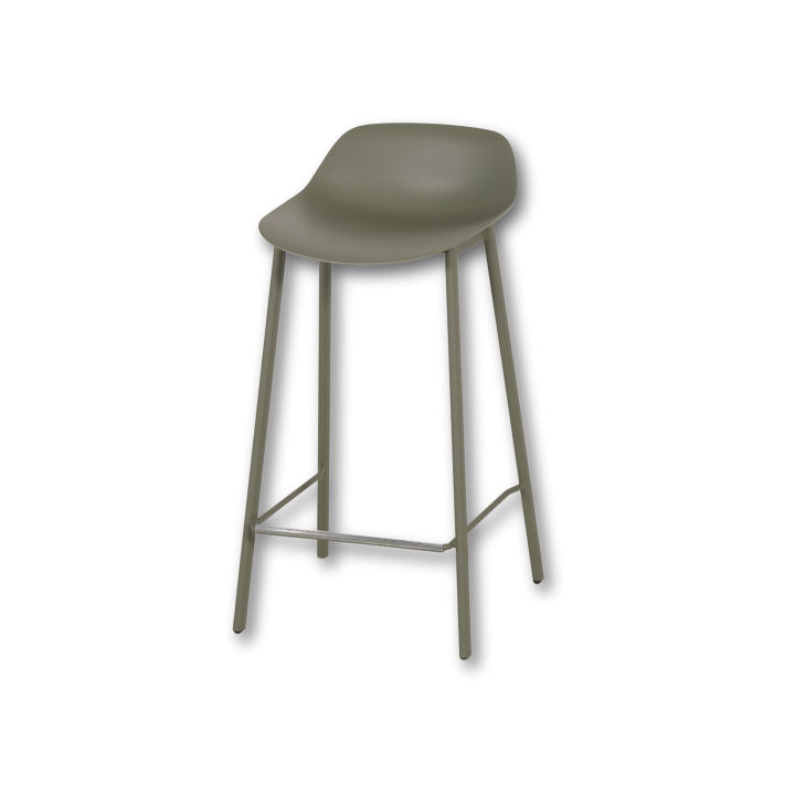 Tabouret de bar Louis HT65 EP60 PP60 Vert gris