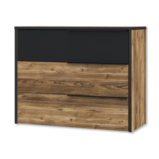Commode 3T Jabim bois/noir
