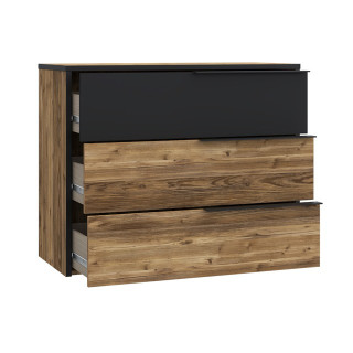 Commode 3T Jabim bois/noir