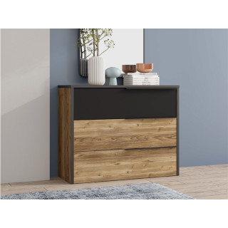 Commode 3T Jabim bois/noir