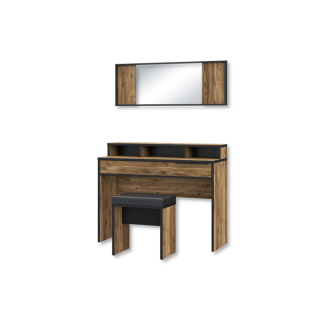 Coiffeuse + miroir + banc Jabim