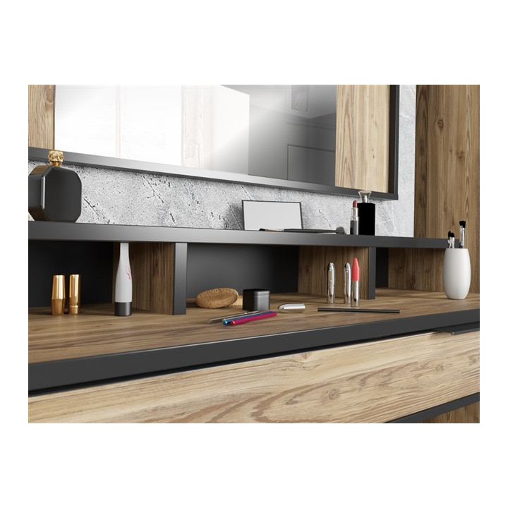 Coiffeuse + miroir + banc Jabim