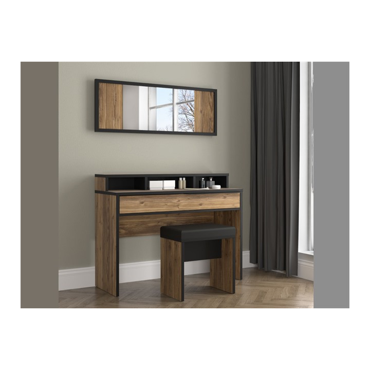 Coiffeuse + miroir + banc Jabim