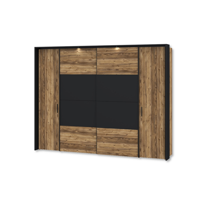 Armoire avec passe-partout Jabim noir/chêne