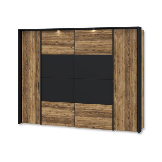 Armoire avec passe-partout Jabim noir/chêne