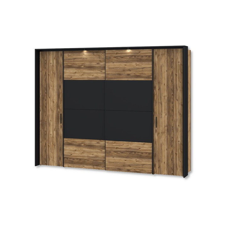 Armoire avec passe-partout Jabim noir/chêne