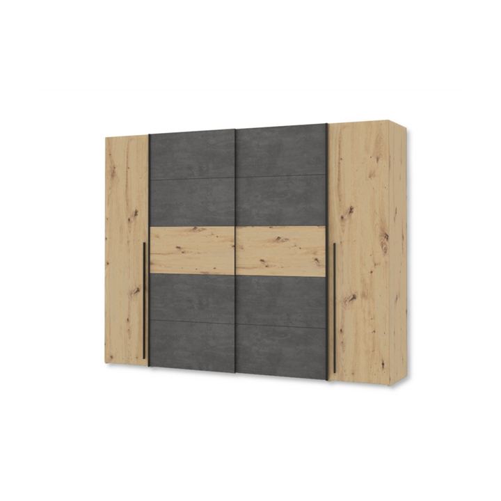 Armoire 2 portes Narago chêne artisan/béton