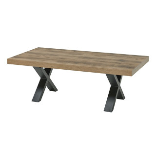 Table de salon Otto pied X scarlet oak