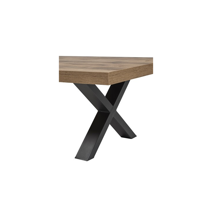 Table de salon Otto pied X scarlet oak