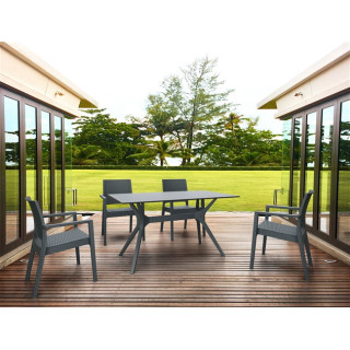 Table Ibiza gris foncé