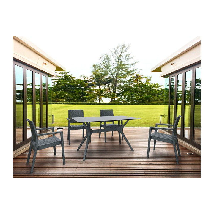 Table Ibiza gris foncé
