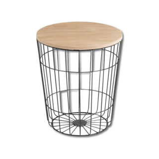 Table de salon Lotus 39cm bois/métal