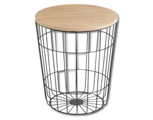 Table de salon Lotus 39cm bois/métal
