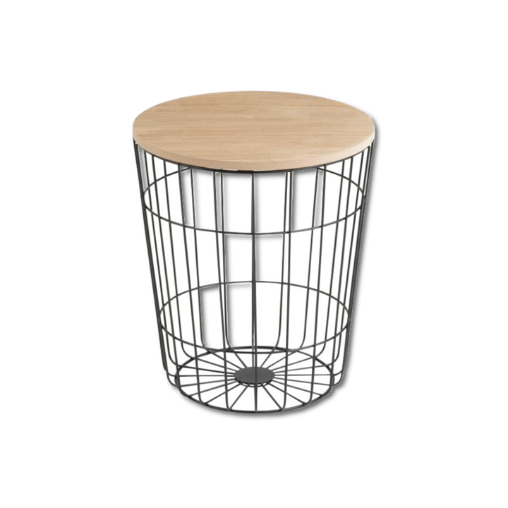 Table de salon Lotus 39cm bois/métal