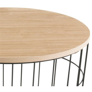 Table de salon Lotus 39cm bois/métal