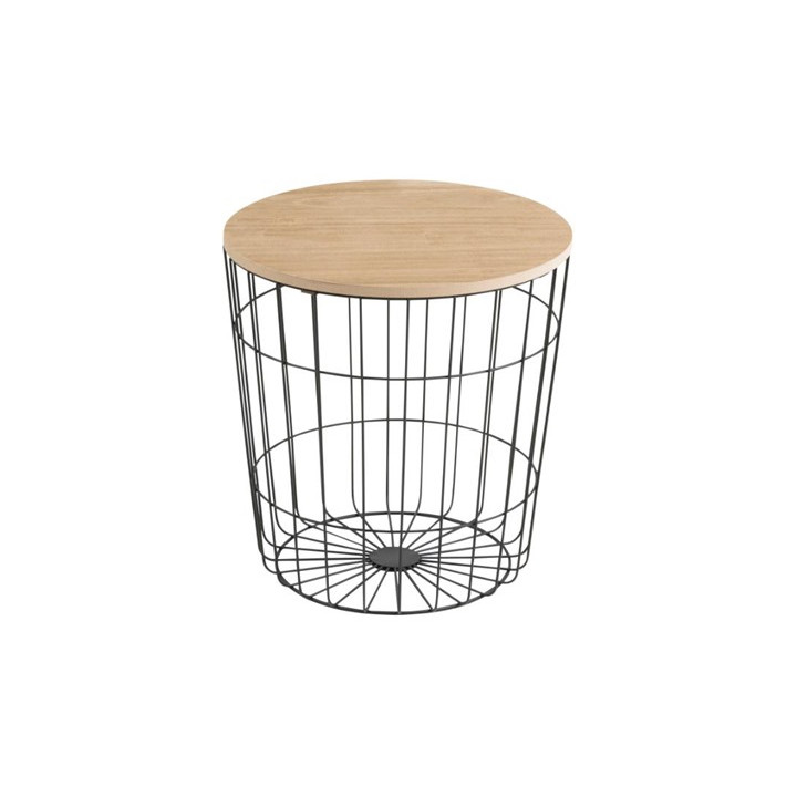 Table de salon Lotus 39cm bois/métal