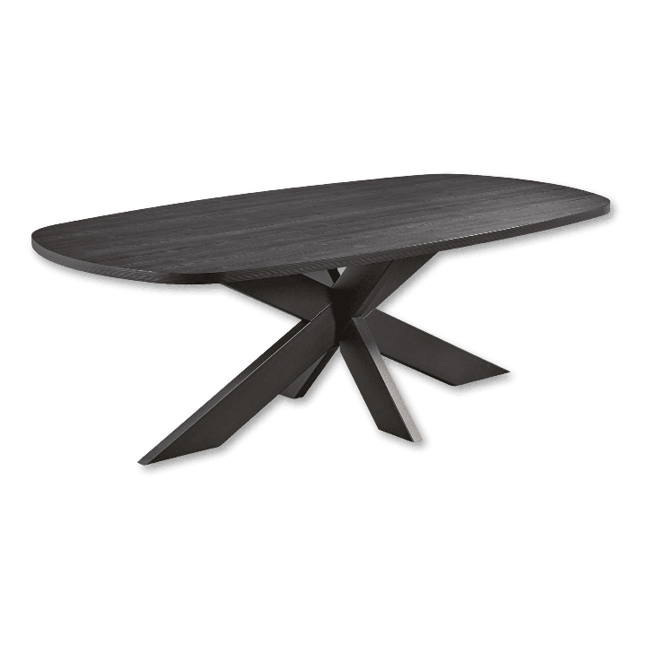 Table Ovale fixe 230cm TF2101 Pied araignée noir Raphael