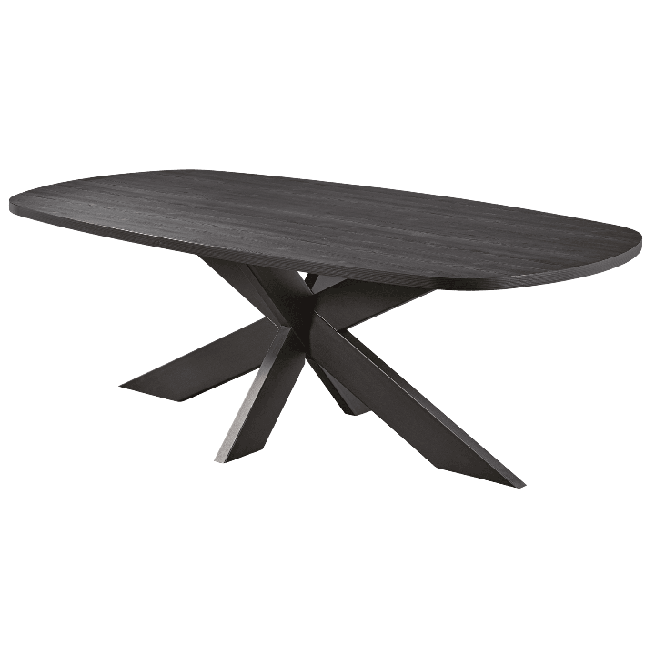 Table Ovale fixe 230cm TF2101 Pied araignée noir Raphael
