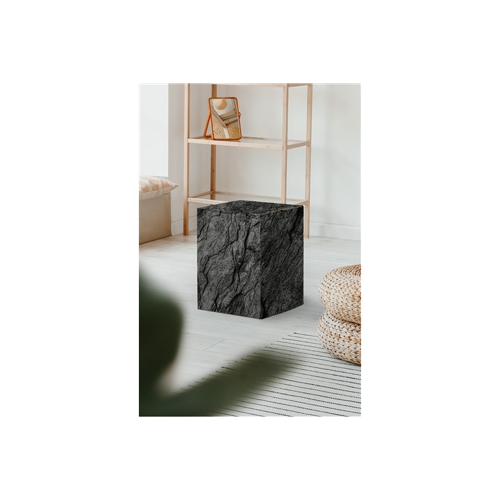 Pouf Benny tabouret - décor pierre 003289