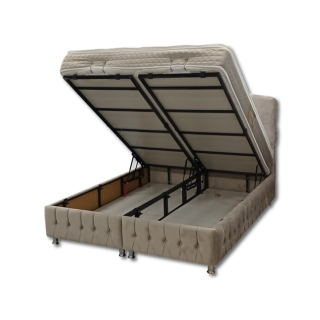 Lit coffre 160x200 Madrid beige