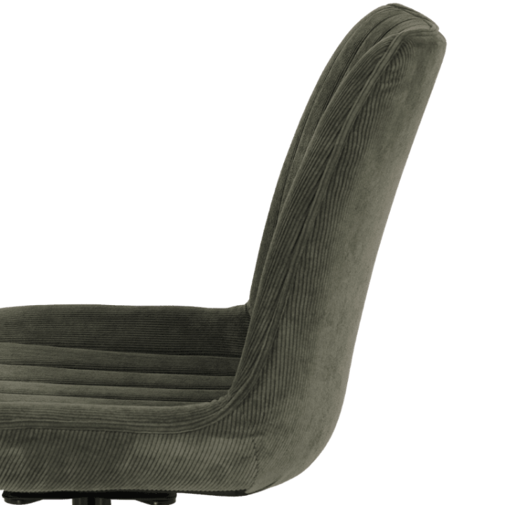 Chaise Cécile - Coloris cotelé vert arme
