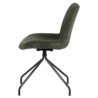Chaise Cécile - Coloris cotelé vert arme