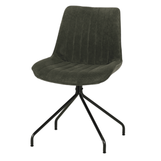 Chaise Cécile - Coloris cotelé vert arme