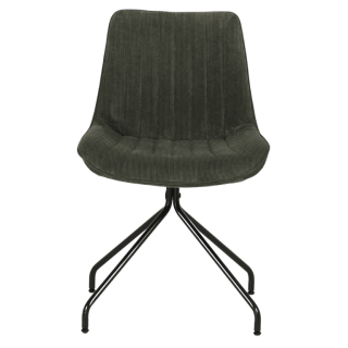 Chaise Cécile - Coloris cotelé vert arme