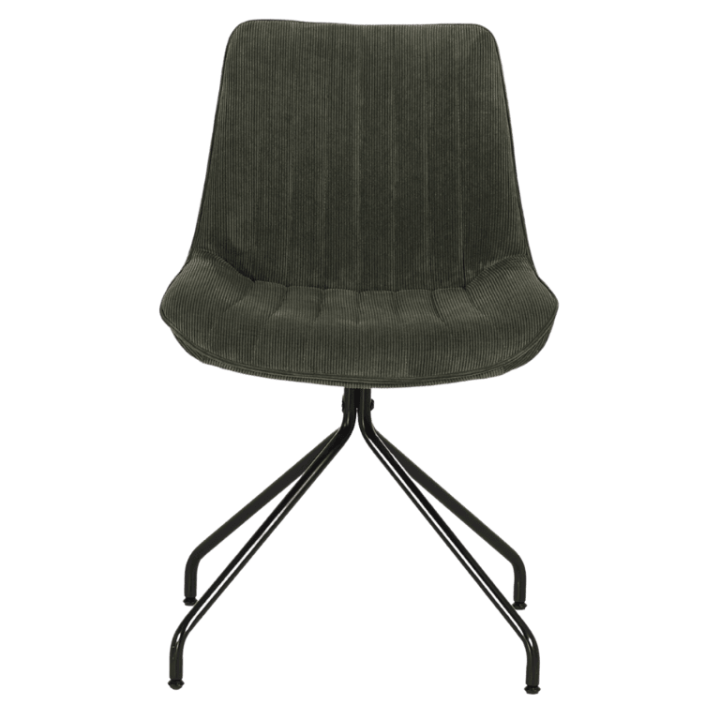 Chaise Cécile - Coloris cotelé vert arme