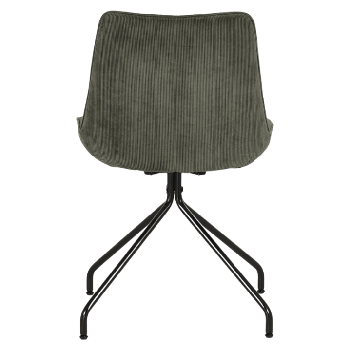 Chaise Cécile - Coloris cotelé vert arme