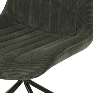 Chaise Cécile - Coloris cotelé vert arme