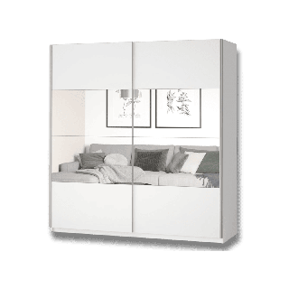 Armoire 2 portes (180cm) Beta blanc