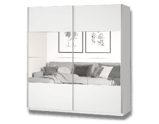Armoire 2 portes (180cm) Beta blanc