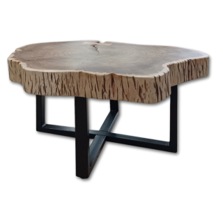 Table de salon Kbar New bois d'acacia