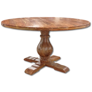 Table ronde Ref : 6778 avec pied central sculpté