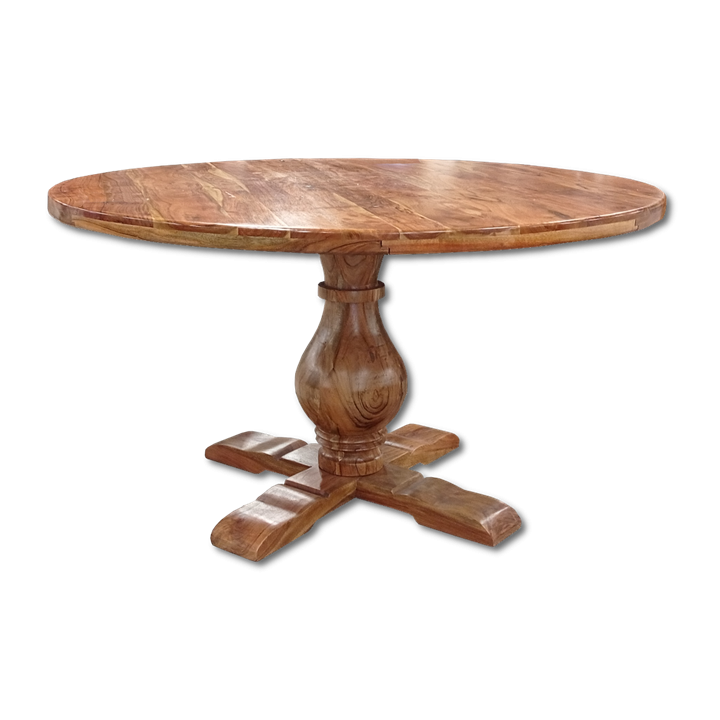 Table ronde Ref : 6778 avec pied central sculpté
