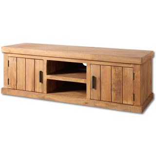 Meuble TV Dhruv bois mangue/nougat