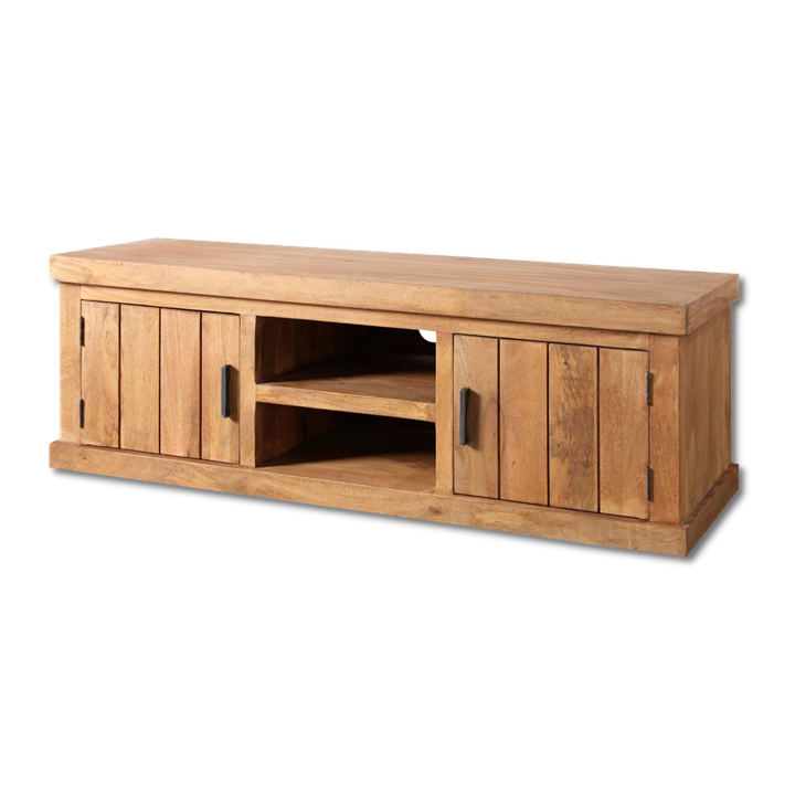 Meuble TV Dhruv bois mangue/nougat