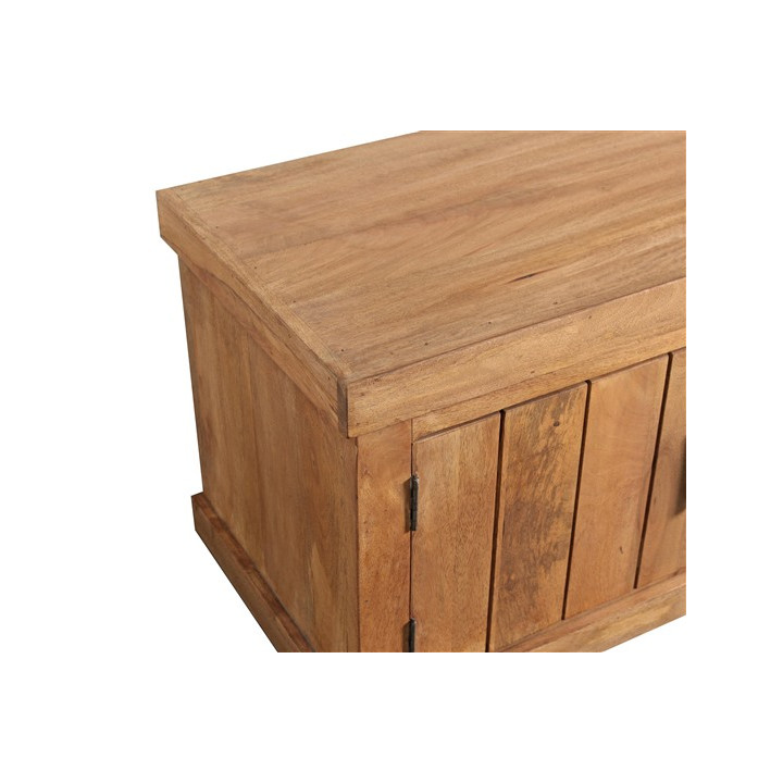 Meuble TV Dhruv bois mangue/nougat