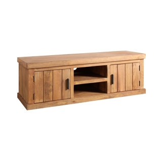 Meuble TV Dhruv bois mangue/nougat