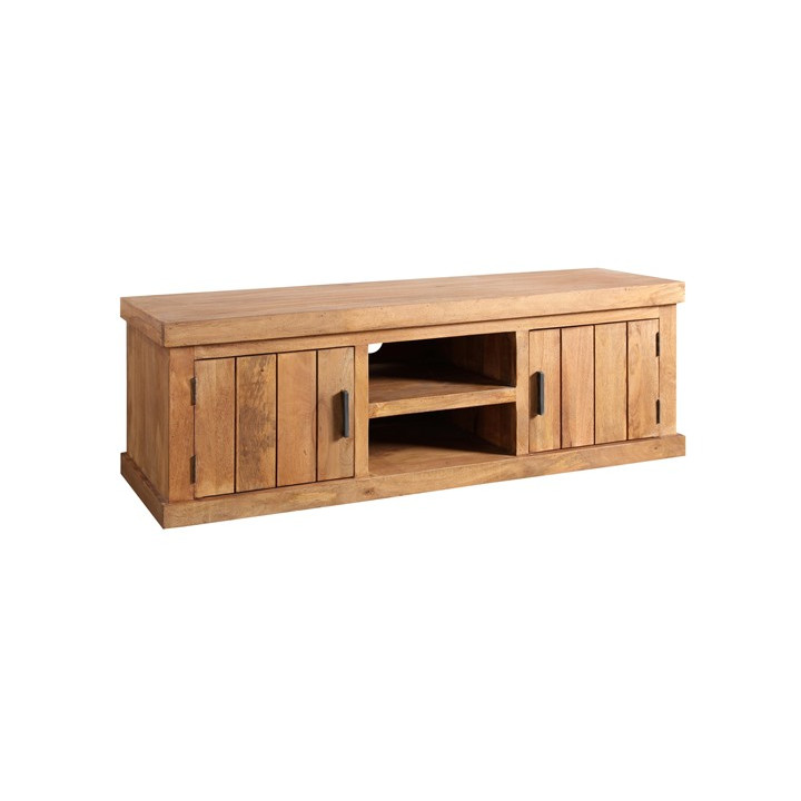 Meuble TV Dhruv bois mangue/nougat